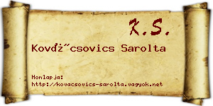 Kovácsovics Sarolta névjegykártya